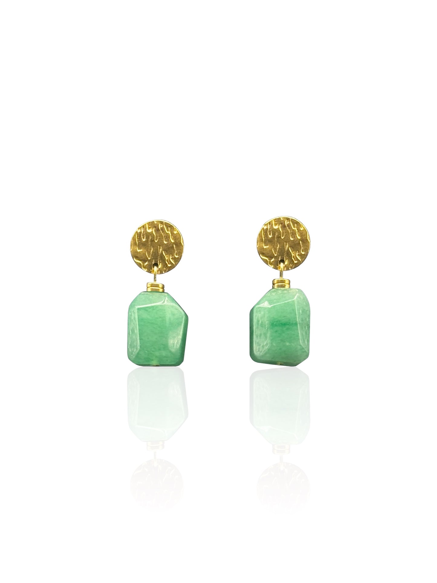 Green Tourmaline Gemstone Earrings