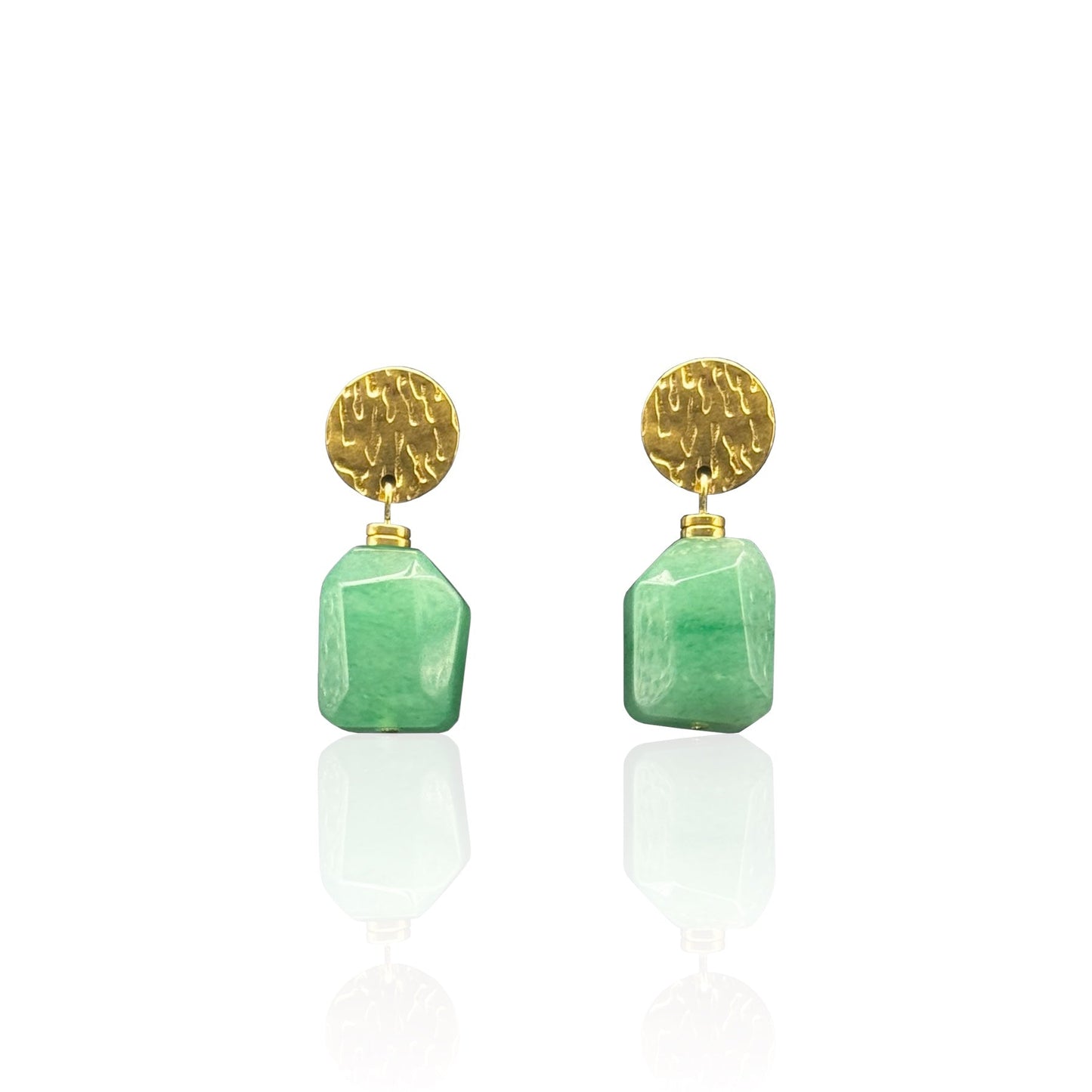 Green Tourmaline Gemstone Earrings