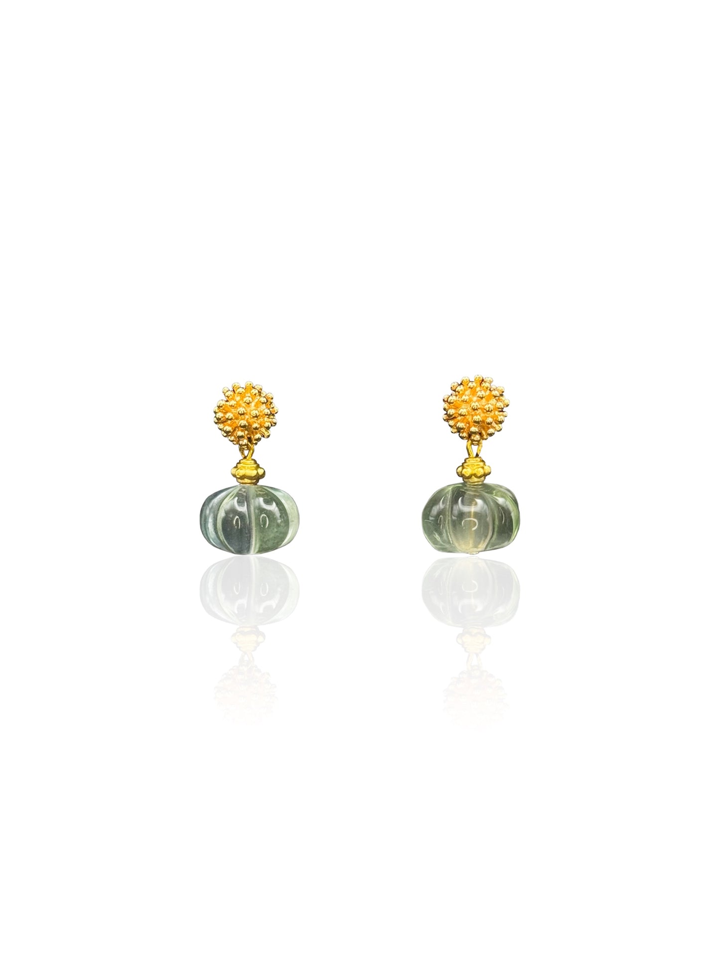 Green Fluorite Drop Earrings