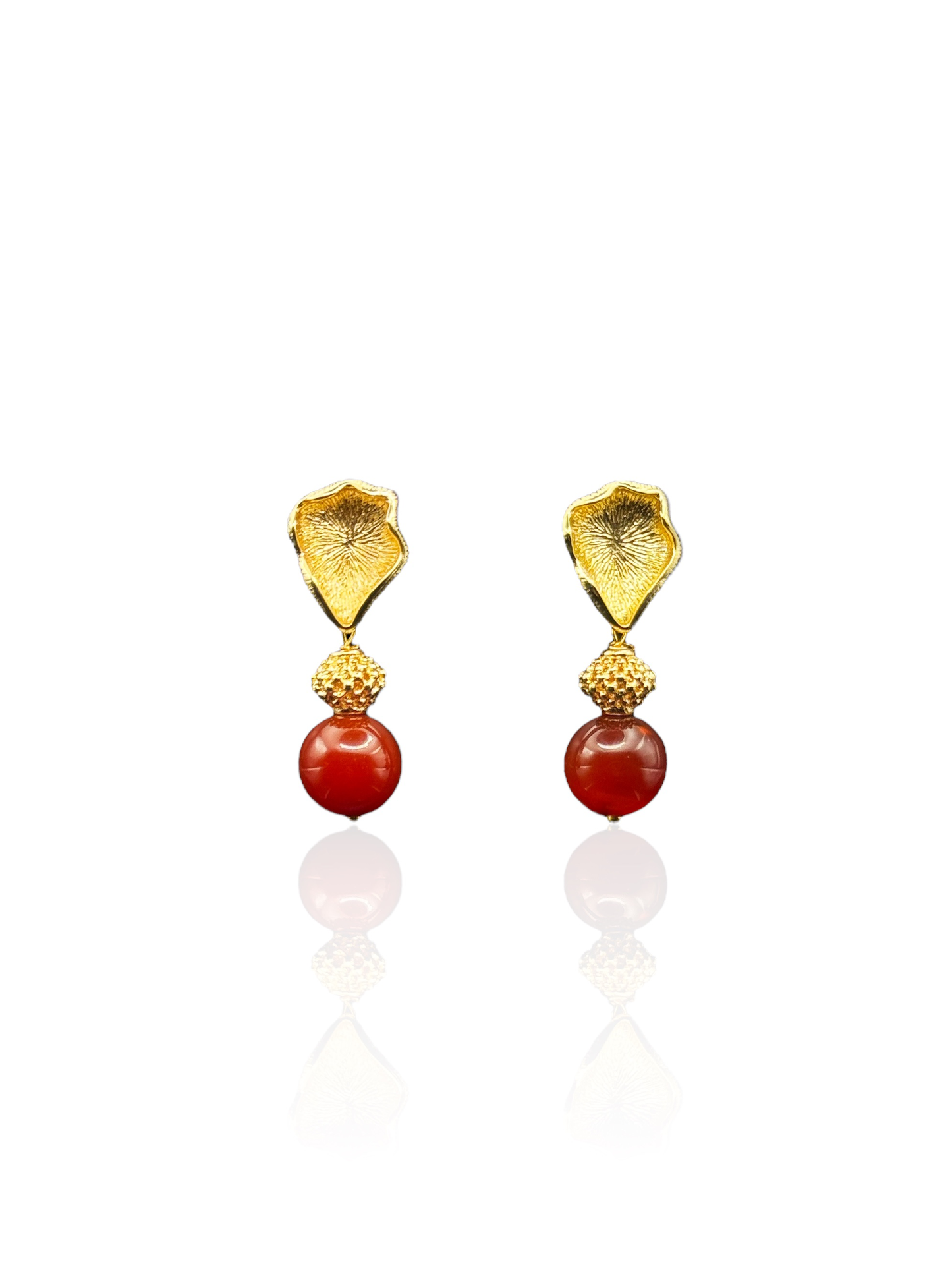 Carnelian Berries Gemstone Earrings