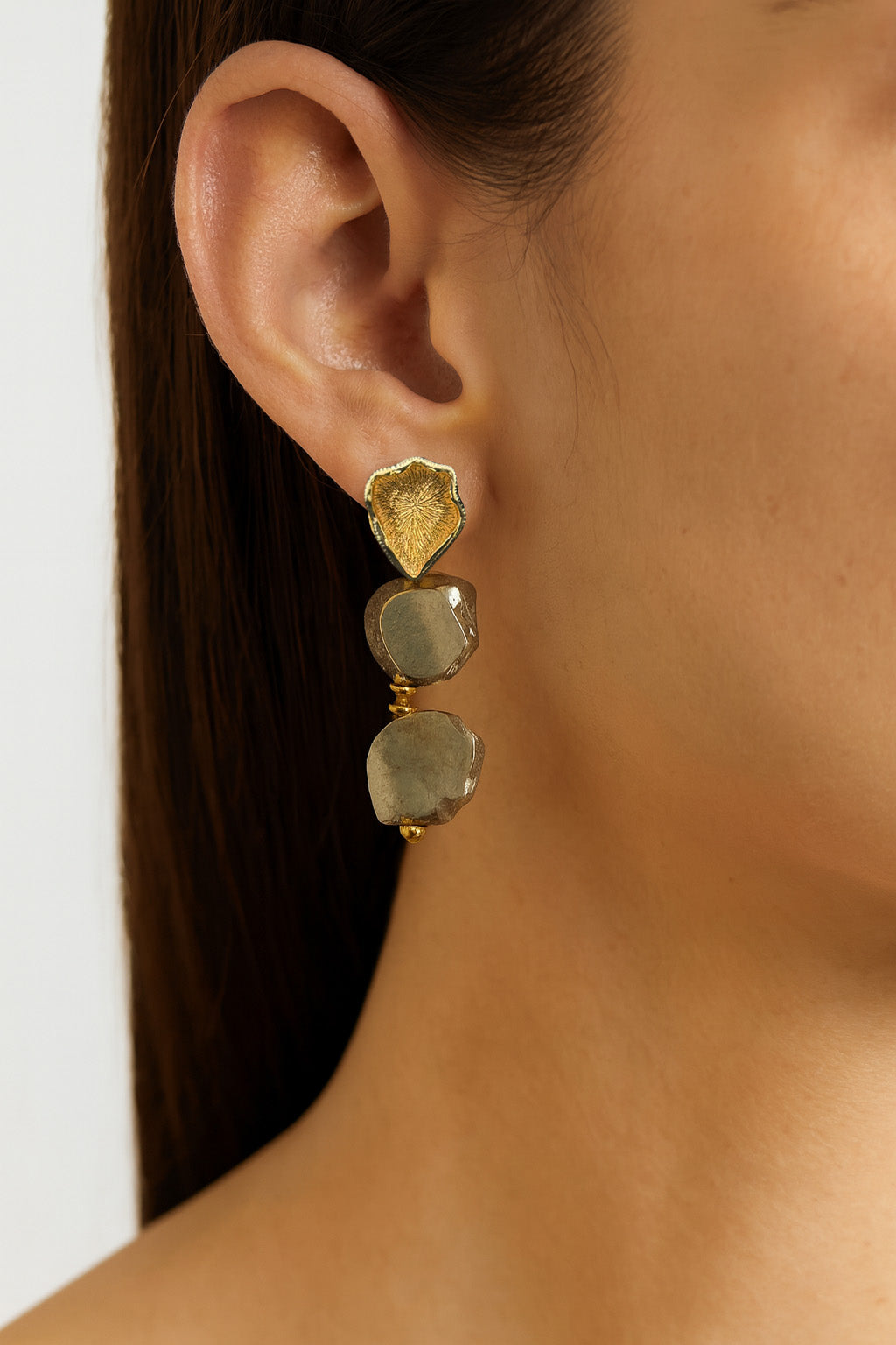 Hematite Drop Earrings