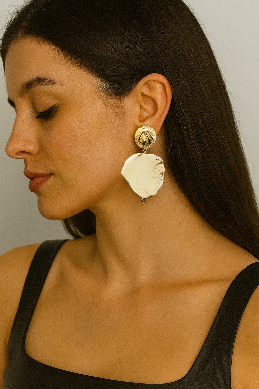 Howlite Drop Earrings
