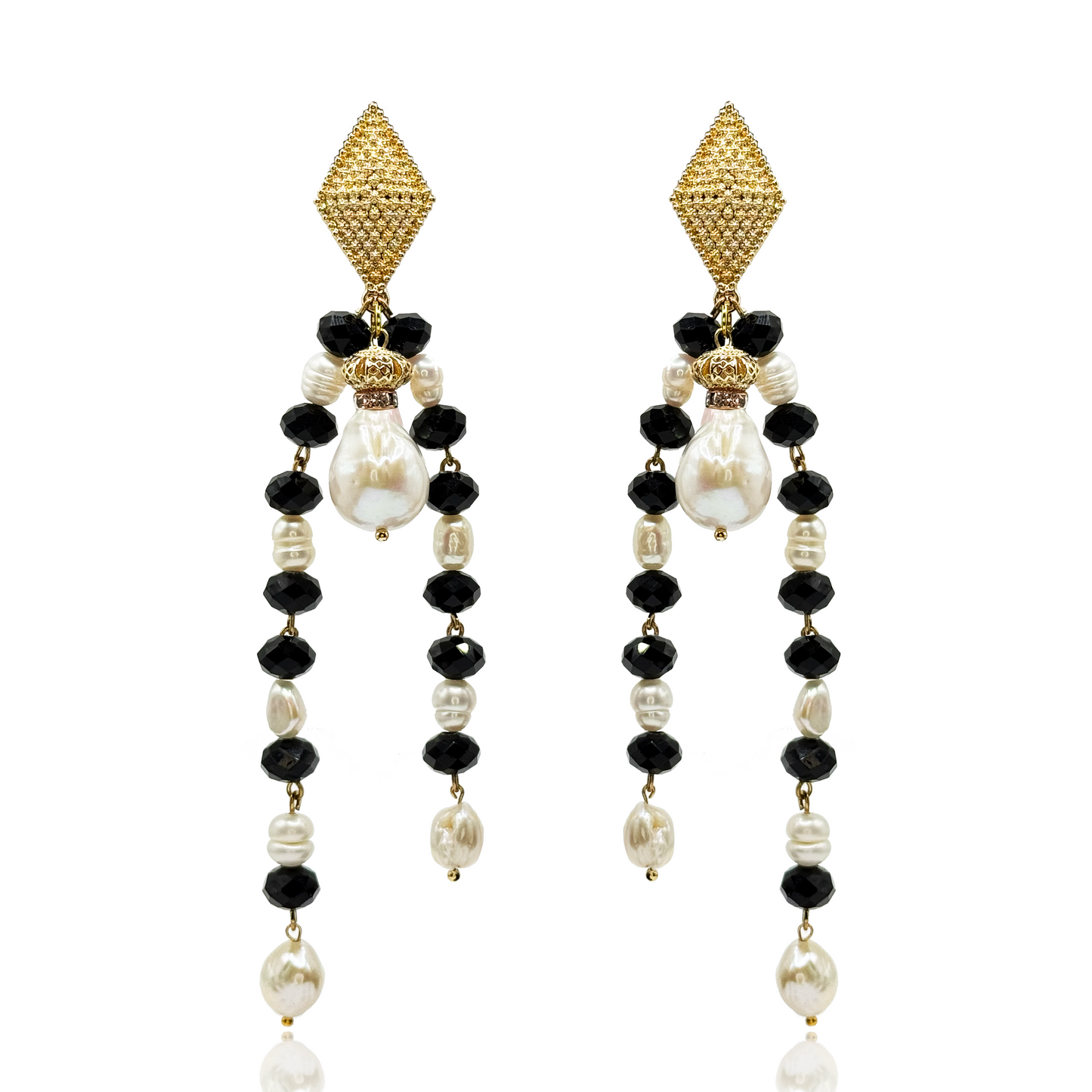 Unique Baroque Pearl Statement Earrings