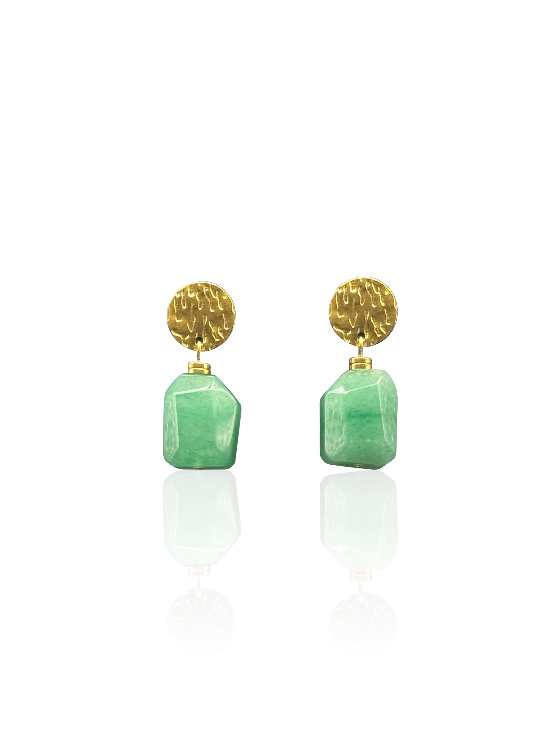 Green Tourmaline Gemstone Earrings