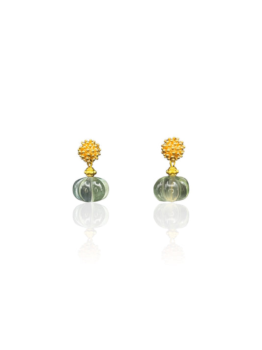 Green Fluorite Drop Earrings