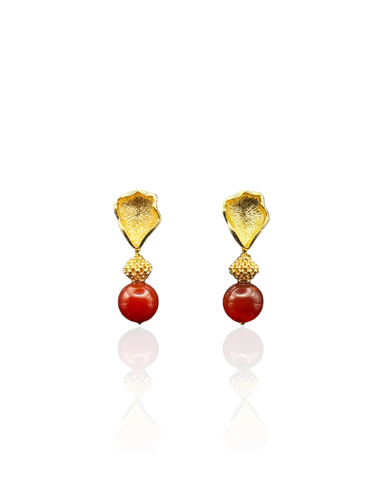 Carnelian Berries Gemstone Earrings