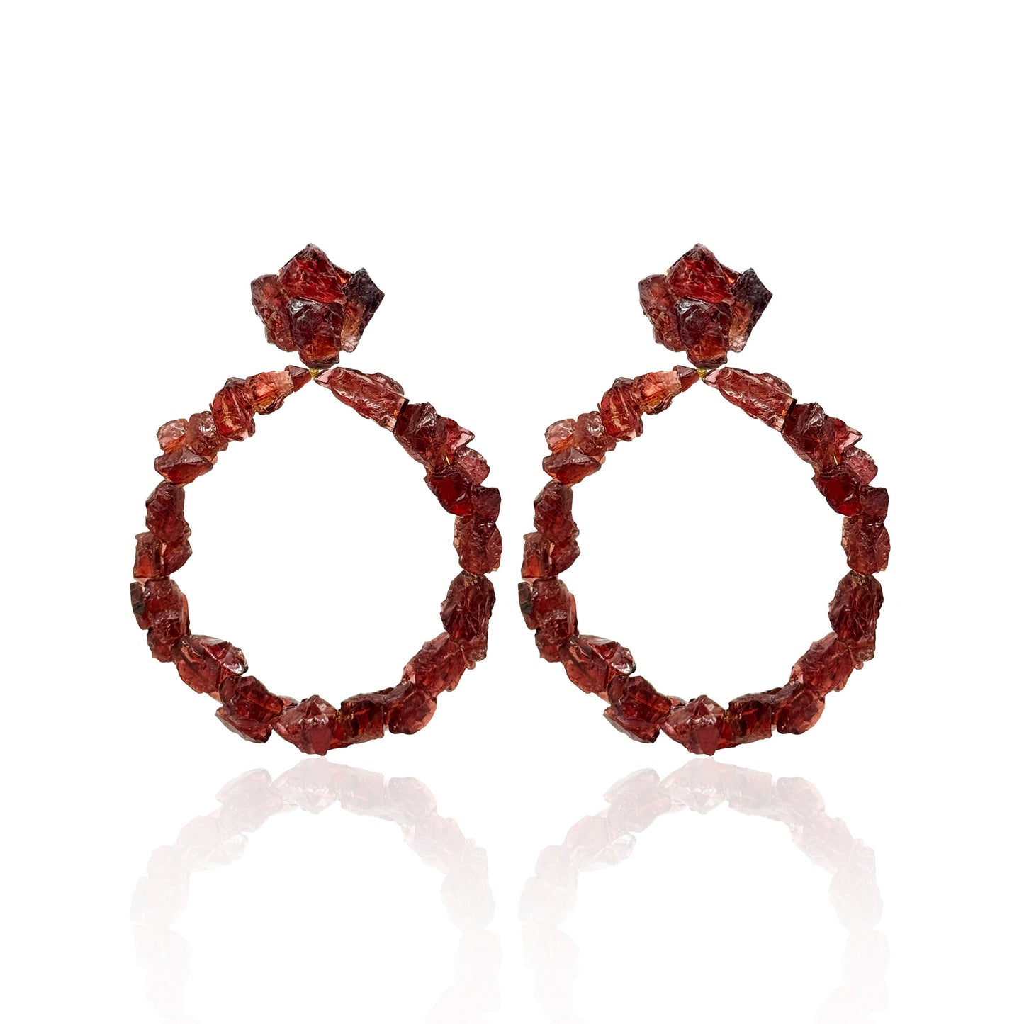 garnet-gemstone-earrings-handcrafted-artisan-old-money