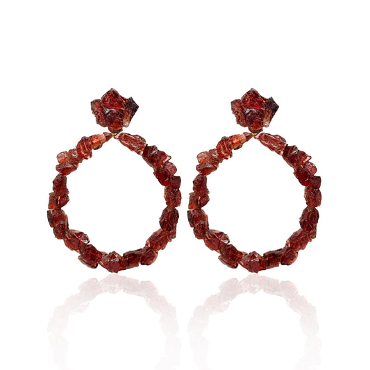 garnet-gemstone-earrings-handcrafted-artisan-old-money
