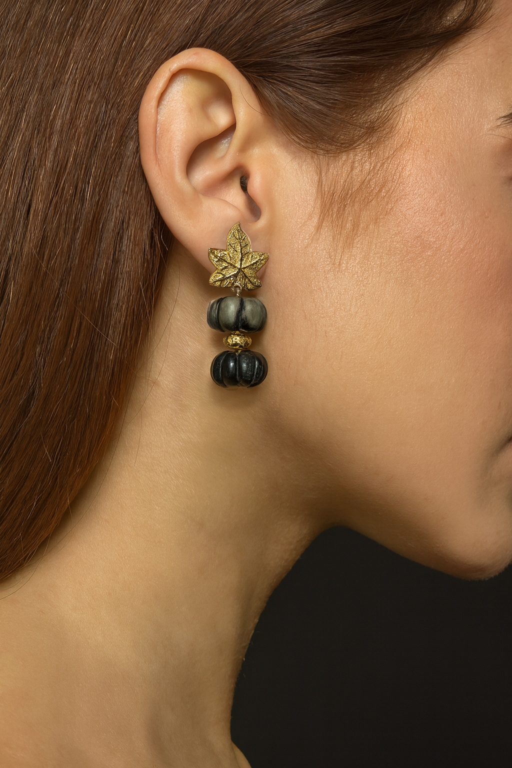 Midnight Maple Drop Earrings