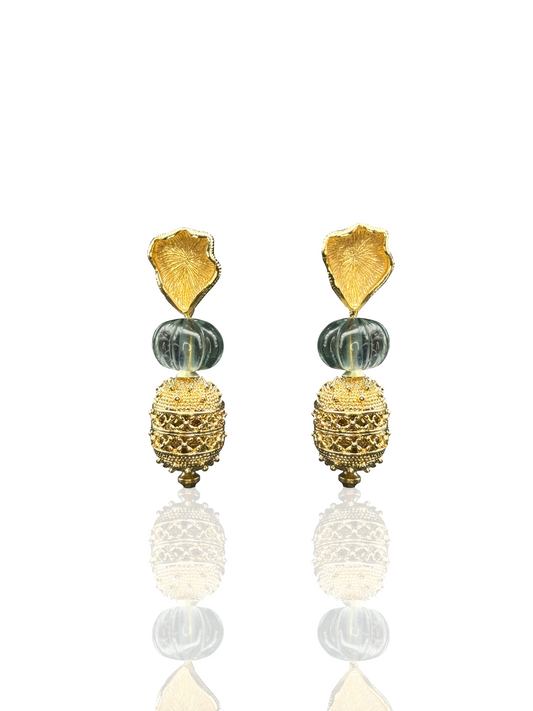 Decorative Fluorite Drop Earrings