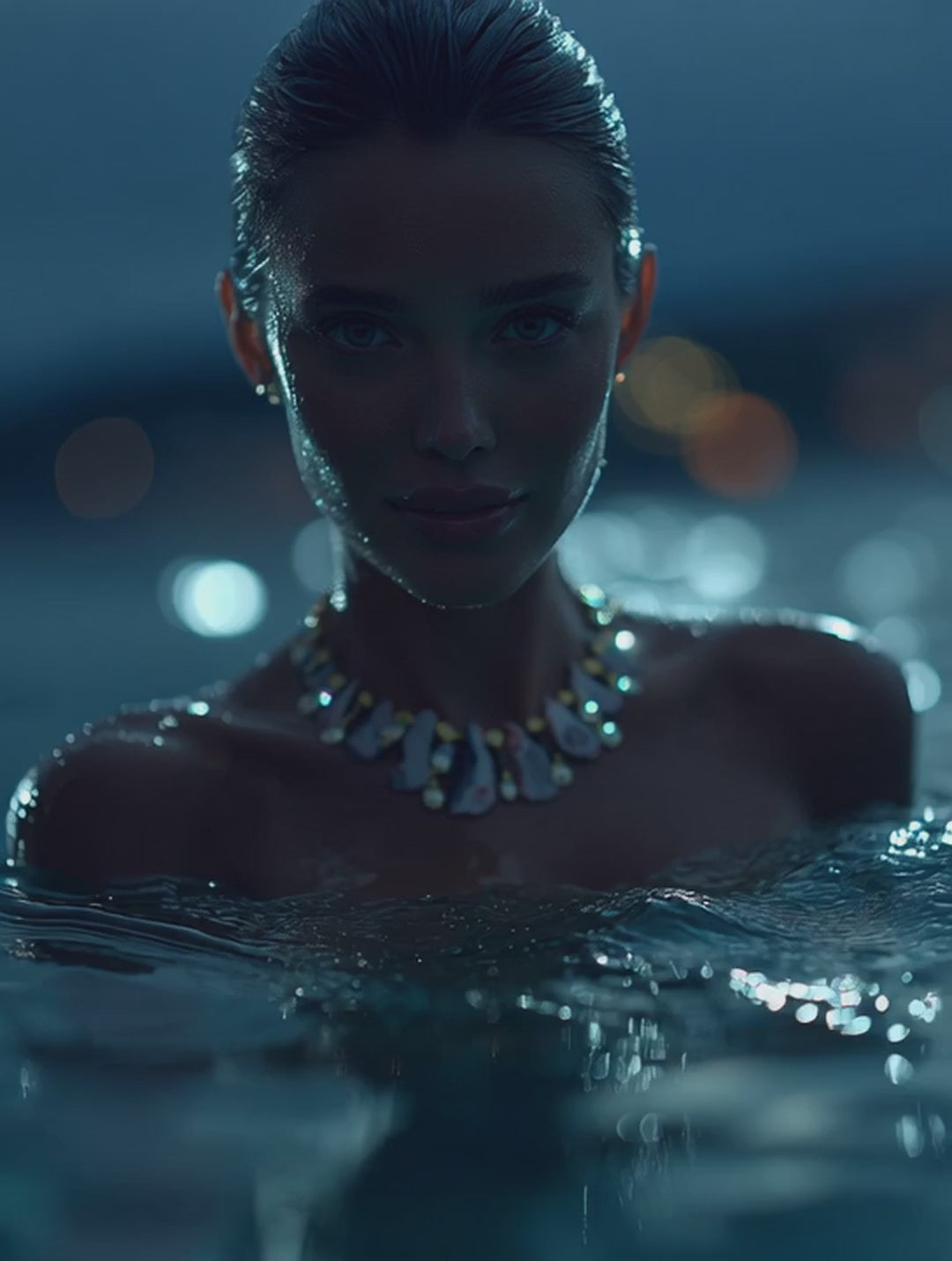 Load video: Thalora statement jewellery handcrafted artisan gemstone necklace and earrings