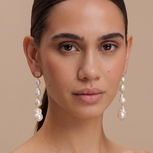 elegant statement pearl earrings thalora